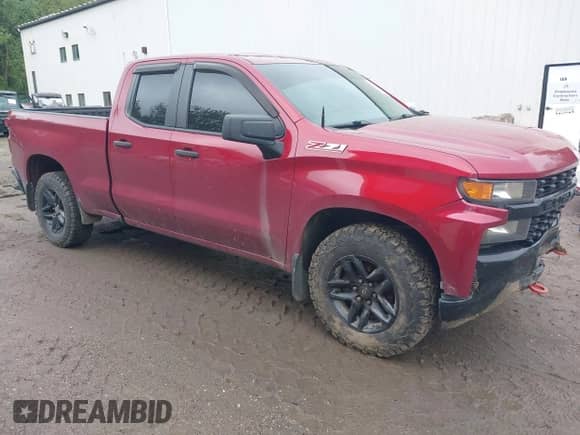 2019 Chevrolet Silverado 1500 Custom Trail Boss with VIN 1GCRYCEFXKZ412861, listed as a IAAI auction lot 42307362 with 112,008 mi miles and . Bid and sale history available at DreamBid. Image 1.