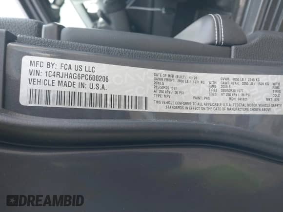 2023 Jeep Grand Cherokee Laredo с VIN 1C4RJHAG6PC600206, выставлен на аукционе IAAI как лот 41019304 с пробегом 18 908 миль миль и . История ставок и продаж доступна на DreamBid. Изображение 9.