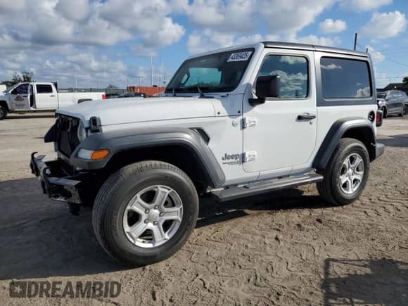2019 Jeep Wrangler Sport S with VIN 1C4GJXAN9KW521877, listed as a Copart auction lot 43369425 with 54,234 mi miles and Salvage title. Bid and sale history available at DreamBid. Image 1.