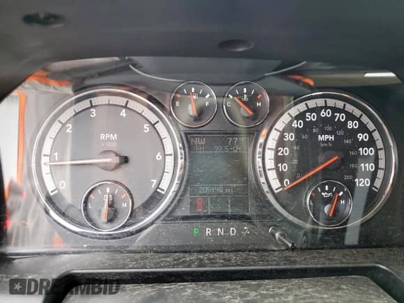 2009 Dodge 1500 Laramie with VIN 1D3HV13T39S750310, listed as a Copart auction lot 60681585 with 205,148 mi miles and Salvage title. Bid and sale history available at DreamBid. Image 9.