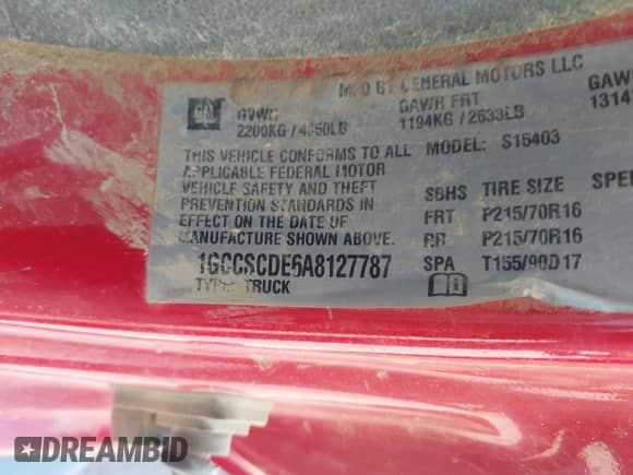 2010 Chevrolet Colorado с VIN 1GCCSCDE6A8127787, выставлен на аукционе IAAI как лот 42184959 с пробегом 104 170 миль миль и . История ставок и продаж доступна на DreamBid. Изображение 9.