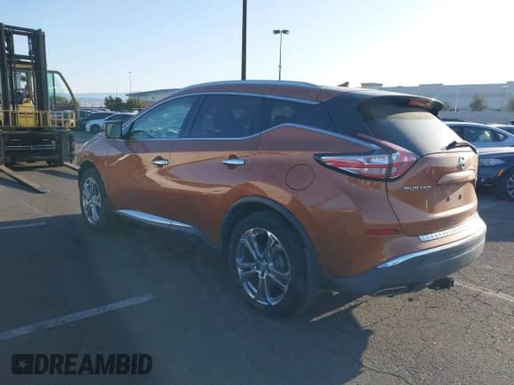 2015 Nissan Murano Platinum with VIN 5N1AZ2MH5FN251173, listed as a IAAI auction lot 41861521 with 91,435 mi miles and . Bid and sale history available at DreamBid. Image 3.