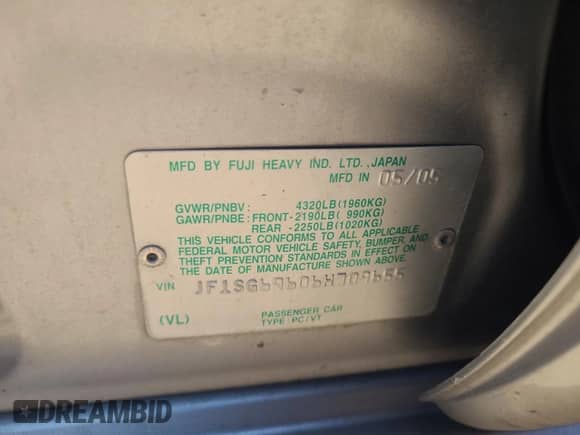 2006 Subaru Forester XT Limited с VIN JF1SG69606H709655, выставлен на аукционе Copart как лот 72007934 с пробегом 168 531 миль миль и Списание • Salvage title. История ставок и продаж доступна на DreamBid. Изображение 12.