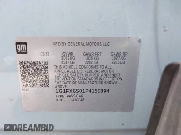 2023 Chevrolet Bolt EV 2LT с VIN 1G1FX6S01P4150894, выставлен на аукционе IAAI как лот 42689200 с пробегом 12 003 миль миль и . История ставок и продаж доступна на DreamBid. Изображение 9.