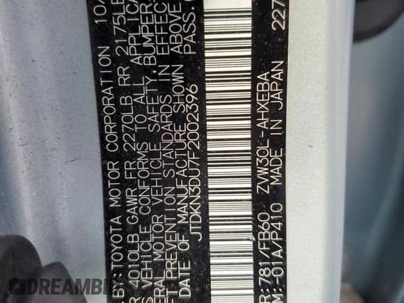 2015 Toyota Prius Four z VIN JTDKN3DU7F2002396, wystawiony jako Copart lot #82224025 z przebiegiem 44 254 mil mil oraz Szkoda całkowita • Salvage title. Historia ofert i sprzedaży dostępna na DreamBid. Obrazek 12.