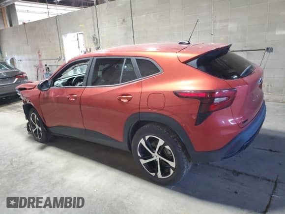 2024 Chevrolet Trax 1RS with VIN KL77LGE25RC122659, listed as a Copart auction lot 83875735 with 22,930 mi miles and Clean title. Bid and sale history available at DreamBid. Image 2.
