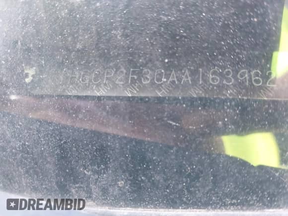 2010 Honda Accord LX с VIN 1HGCP2F30AA163962, выставлен на аукционе IAAI как лот 43236390 с пробегом 145 632 миль миль и . История ставок и продаж доступна на DreamBid. Изображение 13.