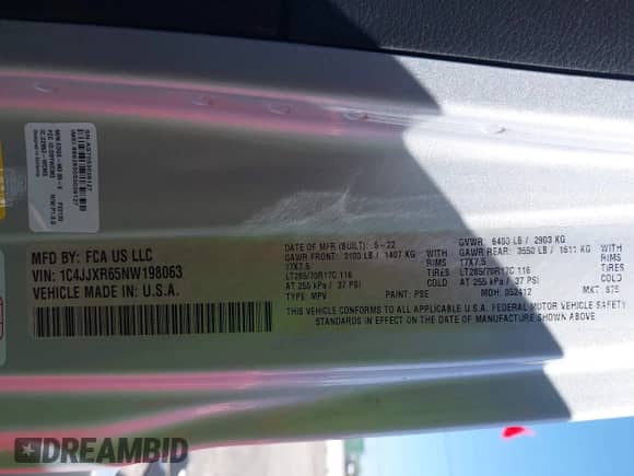 2022 Jeep Wrangler Unlimited Rubicon с VIN 1C4JJXR65NW198063, выставлен на аукционе IAAI как лот 42031447 с пробегом 21 317 миль миль и . История ставок и продаж доступна на DreamBid. Изображение 9.