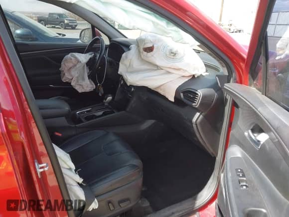 2019 Hyundai Santa Fe Ultimate with VIN 5NMS5CAD4KH039545, listed as a IAAI auction lot 41741828 with 92,040 mi miles and . Bid and sale history available at DreamBid. Image 5.
