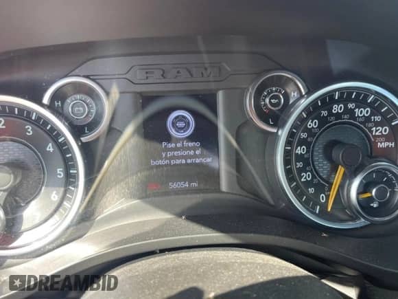 2022 Ram 1500 Big Horn with VIN 1C6RRFBG3NN279231, listed as a Copart auction lot 52372485 with 56,054 mi miles and Non repairable. Bid and sale history available at DreamBid. Image 9.