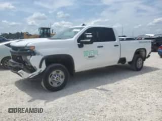 2022 Chevrolet Silverado 2500HD Work Truck with VIN 1GC5WLE75NF213834, listed as a Copart auction lot 65528434 with 35,216 mi miles and Salvage title. Bid and sale history available at DreamBid. Image 1.