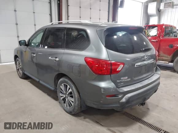 2017 Nissan Pathfinder SL with VIN 5N1DR2MM4HC642324, listed as a IAAI auction lot 43142687 with 80,983 mi miles and . Bid and sale history available at DreamBid. Image 3.