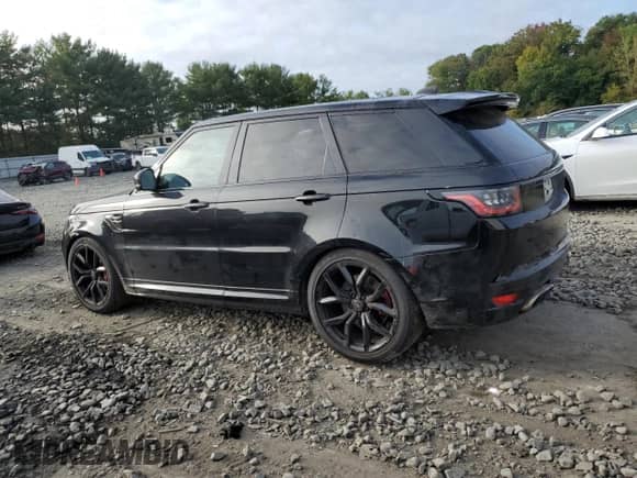 2020 Land Rover Range Rover Sport SVR with VIN SALWZ2RE0LA709321, listed as a Copart auction lot 62806954 with 61,821 mi miles and Salvage title. Bid and sale history available at DreamBid. Image 2.