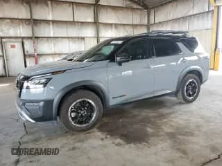 2023 Nissan Pathfinder Rock Creek с VIN 5N1DR3BD8PC219107, выставлен на аукционе Copart как лот 70783515 с пробегом 55 177 миль миль и Списание • Salvage title. История ставок и продаж доступна на DreamBid. Изображение 1.