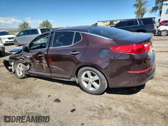 2015 Kia Optima LX with VIN 5XXGM4A72FG378981, listed as a Copart auction lot 81263895 with 122,587 mi miles and Salvage title. Bid and sale history available at DreamBid. Image 2.