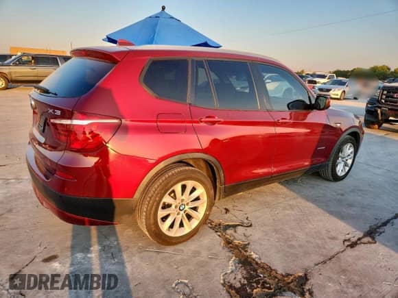 2013 BMW X3 xDrive28i with VIN 5UXWX9C54D0A10118, listed as a Copart auction lot 84980415 with 108,622 mi miles and Salvage title. Bid and sale history available at DreamBid. Image 3.