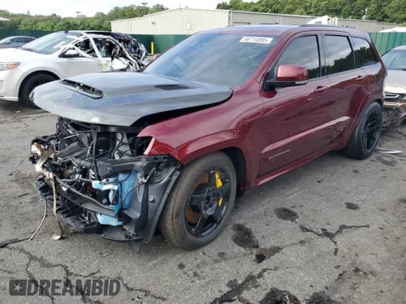2018 Jeep Grand Cherokee Trackhawk z VIN 1C4RJFN91JC440260, wystawiony jako Copart lot #66714895 z przebiegiem Nie podano mil oraz Szkoda całkowita • Salvage title. Historia ofert i sprzedaży dostępna na DreamBid. Obrazek 1.