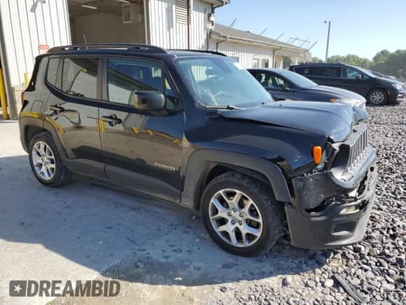 2018 Jeep Renegade Latitude with VIN ZACCJABB1JPH46788, listed as a Copart auction lot 83945435 with 90,828 mi miles and Salvage title. Bid and sale history available at DreamBid. Image 4.