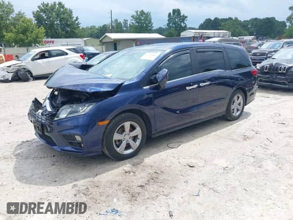 2020 Honda Odyssey EX-L with VIN 5FNRL6H74LB024830, listed as a IAAI auction lot 42776482 with 75,655 mi miles and . Bid and sale history available at DreamBid. Image 22.