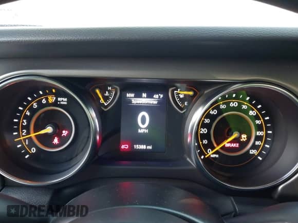 2022 Jeep Wrangler Sport S with VIN 1C4GJXAGXNW258207, listed as a IAAI auction lot 41805545 with 15,388 mi miles and . Bid and sale history available at DreamBid. Image 7.