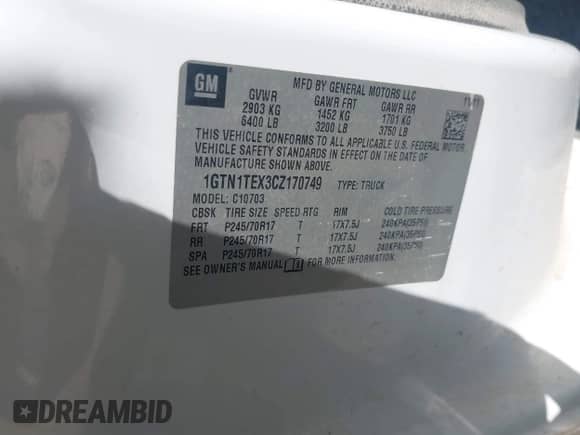 2012 GMC Sierra 1500 Work Truck z VIN 1GTN1TEX3CZ170749, wystawiony jako IAAI lot #41202902 z przebiegiem 45 613 mil mil oraz . Historia ofert i sprzedaży dostępna na DreamBid. Obrazek 9.