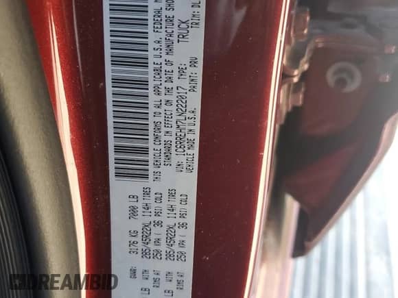 2020 Ram 1500 Limited z VIN 1C6RREHM7LN222017, wystawiony jako Copart lot #44715025 z przebiegiem 50 114 mil mil oraz Szkoda całkowita • Salvage title. Historia ofert i sprzedaży dostępna na DreamBid. Obrazek 14.