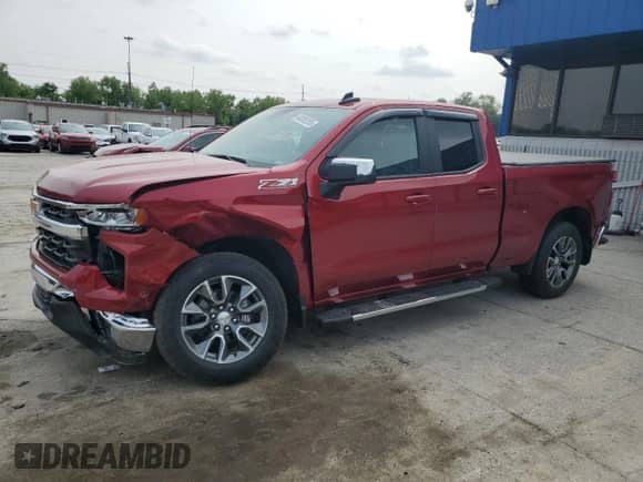 2023 Chevrolet Silverado 1500 LT with VIN 1GCRDDED3PZ272840, listed as a Copart auction lot 60309255 with 15,161 mi miles and Salvage title. Bid and sale history available at DreamBid. Image 1.