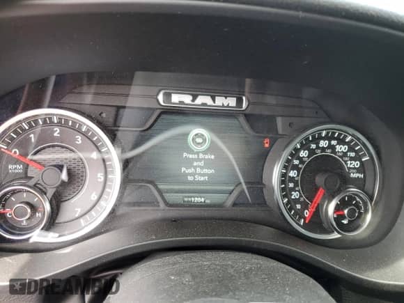 2025 Ram 1500 Warlock with VIN 1C6SRFGP0SN669726, listed as a Copart auction lot 52886315 with 1,204 mi miles and Salvage title. Bid and sale history available at DreamBid. Image 9.