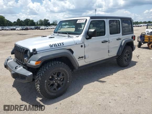 2023 Jeep Wrangler Willys с VIN 1C4HJXDN1PW543864, выставлен на аукционе Copart как лот 65434735 с пробегом 15 542 миль миль и Списание • Salvage title. История ставок и продаж доступна на DreamBid. Изображение 1.