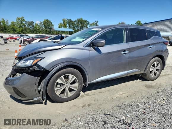 2019 Nissan Murano SV with VIN 5N1AZ2MJ7KN159091, listed as a Copart auction lot 70111295 with 56,446 mi miles and Salvage title. Bid and sale history available at DreamBid. Image 1.
