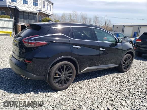 2024 Nissan Murano SV with VIN 5N1AZ2BSXRC121825, listed as a Copart auction lot 49469205 with 387 mi miles and Salvage title. Bid and sale history available at DreamBid. Image 3.