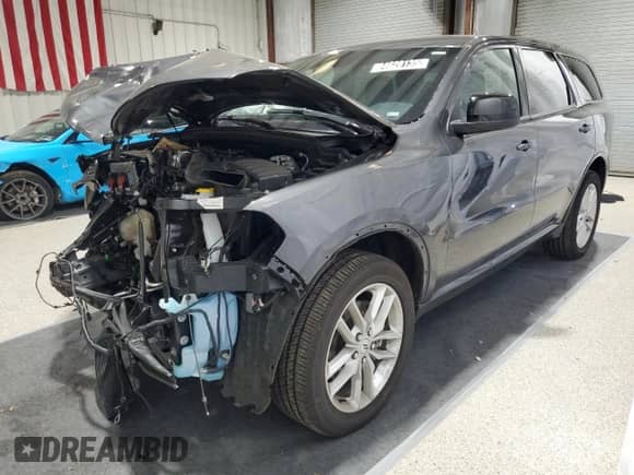 2025 Dodge Durango GT with VIN 1C4RDJDG9SC531157, listed as a Copart auction lot 84628135 with 21,377 mi miles and Salvage title. Bid and sale history available at DreamBid. Image 1.