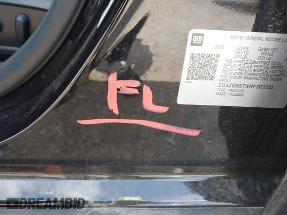 2024 Chevrolet Malibu RS с VIN 1G1ZG5STXRF203231, выставлен на аукционе IAAI как лот 42666599 с пробегом 20 598 миль миль и . История ставок и продаж доступна на DreamBid. Изображение 6.