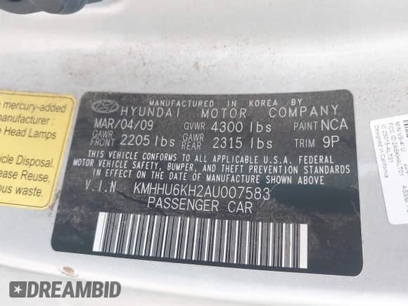 2010 Hyundai Genesis Coupe Grand Touring с VIN KMHHU6KH2AU007583, выставлен на аукционе IAAI как лот 40846776 с пробегом 70 918 миль миль и . История ставок и продаж доступна на DreamBid. Изображение 9.