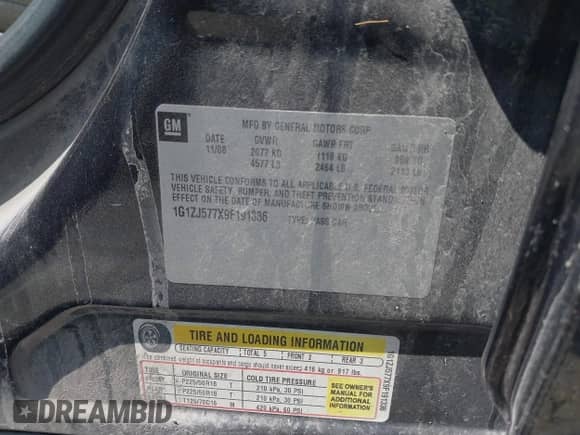 2009 Chevrolet Malibu 2LT с VIN 1G1ZJ577X9F191336, выставлен на аукционе IAAI как лот 42384132 с пробегом 232 705 миль миль и . История ставок и продаж доступна на DreamBid. Изображение 9.