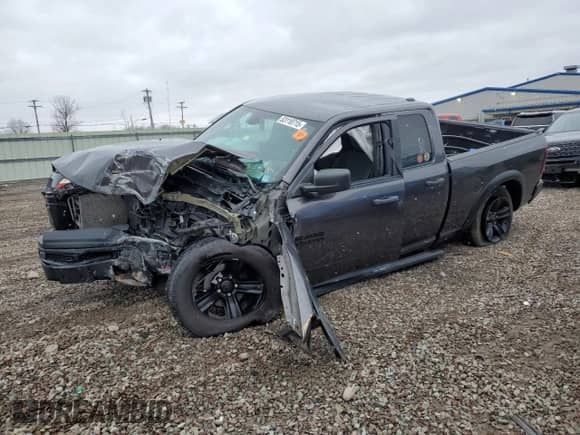 2021 Ram 1500 Warlock z VIN 1C6RR7GG1MS502509, wystawiony jako Copart lot #53110715 z przebiegiem Nie podano mil oraz Nie do naprawy • Non repairable. Historia ofert i sprzedaży dostępna na DreamBid. Obrazek 1.