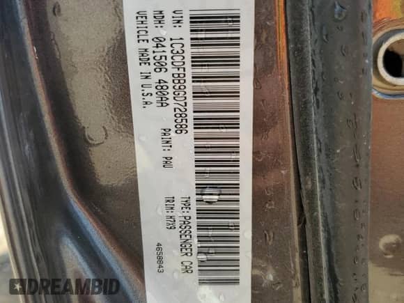2016 Dodge Dart SXT with VIN 1C3CDFBB9GD728586, listed as a Copart auction lot 64803015 with Not provided miles and Non repairable. Bid and sale history available at DreamBid. Image 13.