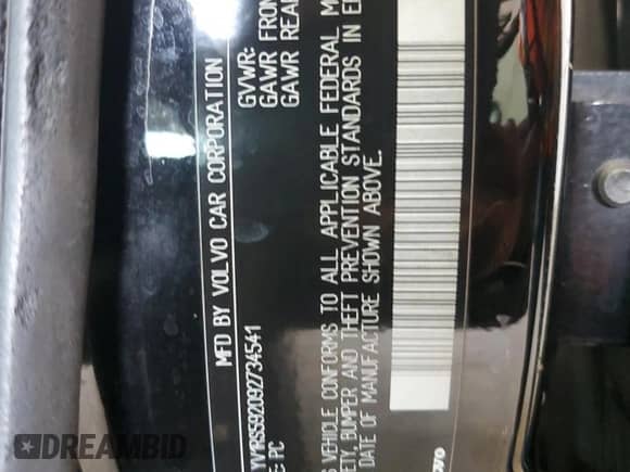 2009 Volvo S60 2.5T с VIN YV1RS592092734541, выставлен на аукционе Copart как лот 80691955 с пробегом 176 583 миль миль и Списание • Salvage title. История ставок и продаж доступна на DreamBid. Изображение 12.