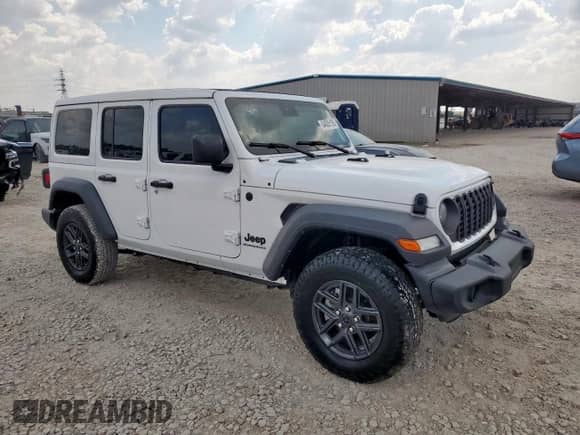 2024 Jeep Wrangler Sport S с VIN 1C4PJXDG8RW244260, выставлен на аукционе Copart как лот 84005155 с пробегом Не указан миль и Списание • Salvage title. История ставок и продаж доступна на DreamBid. Изображение 4.