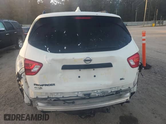 2020 Nissan Pathfinder SL with VIN 5N1DR2CN8LC637498, listed as a Copart auction lot 82705675 with 76,894 mi miles and Salvage title. Bid and sale history available at DreamBid. Image 6.