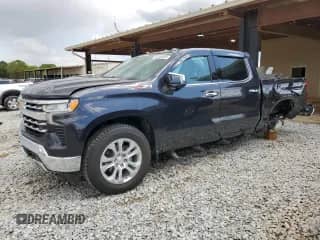 2023 Chevrolet Silverado 1500 LTZ with VIN 1GCUDGE88PZ282181, listed as a Copart auction lot 52448505 with 67,356 mi miles and Salvage title. Bid and sale history available at DreamBid. Image 1.