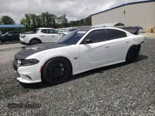 2019 Dodge Charger Scat Pack with VIN 2C3CDXGJ7KH662721, listed as a Copart auction lot 68343675 with 72,505 mi miles and Salvage title. Bid and sale history available at DreamBid. Image 1.