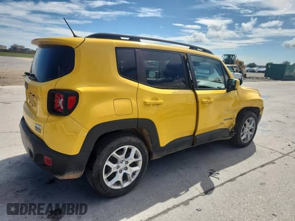 2017 Jeep Renegade Latitude с VIN ZACCJABB4HPE80709, выставлен на аукционе Copart как лот 82255685 с пробегом 93 783 миль миль и На запчасти • Non repairable. История ставок и продаж доступна на DreamBid. Изображение 3.