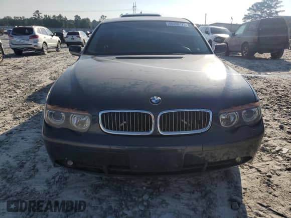 2002 BMW 7 Series 745i with VIN WBAGL63472DP60376, listed as a Copart auction lot 65286175 with 174,628 mi miles and Clean title. Bid and sale history available at DreamBid. Image 5.