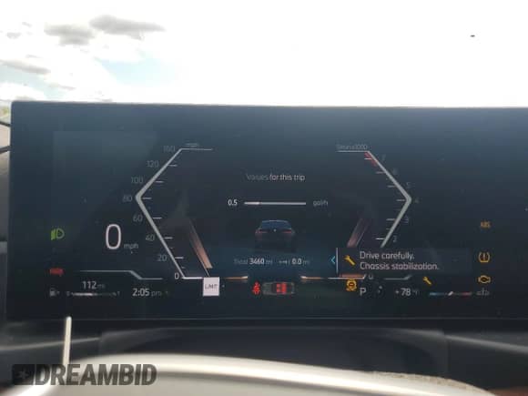 2025 BMW 4 Series 430i xDrive with VIN WBA33FB05SFV27694, listed as a Copart auction lot 70580145 with 3,460 mi miles and Salvage title. Bid and sale history available at DreamBid. Image 9.