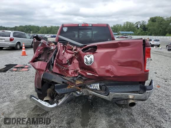 2019 Ram 1500 Big Horn with VIN 1C6RREBT4KN700988, listed as a Copart auction lot 68013335 with 130,013 mi miles and Salvage title. Bid and sale history available at DreamBid. Image 6.