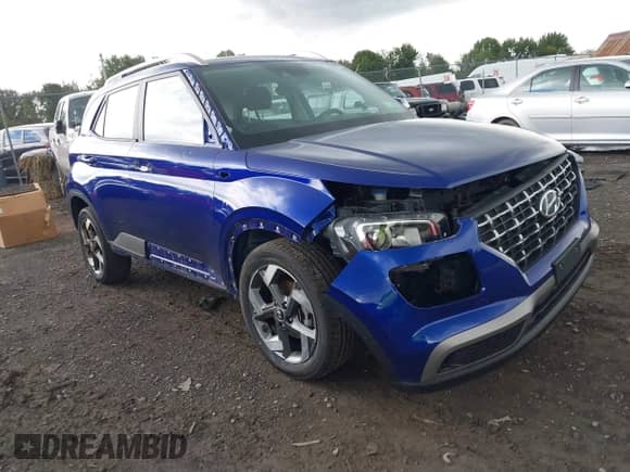 2021 Hyundai Venue Denim with VIN KMHRC8A35MU096935, listed as a IAAI auction lot 43009184 with 48,669 mi miles and . Bid and sale history available at DreamBid. Image 1.