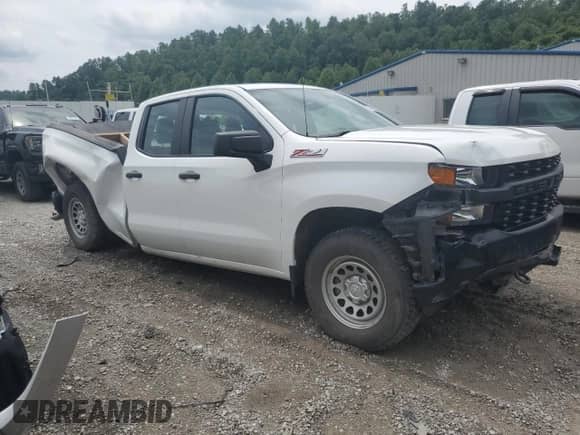 2019 Chevrolet Silverado 1500 Work Truck with VIN 1GCRYAEF9KZ330267, listed as a Copart auction lot 59929255 with 109,307 mi miles and Salvage title. Bid and sale history available at DreamBid. Image 4.