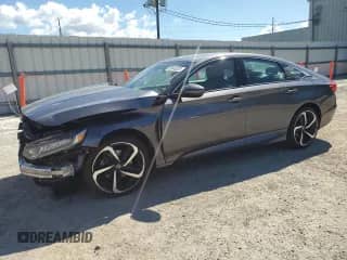 2018 Honda Accord Sport with VIN 1HGCV1F33JA214368, listed as a Copart auction lot 86540025 with 54,597 mi miles and Salvage title. Bid and sale history available at DreamBid. Image 1.