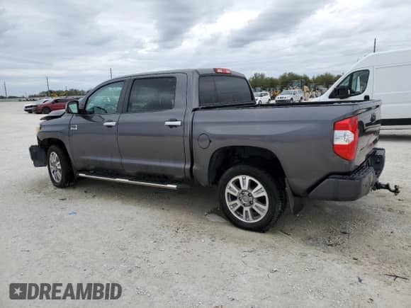 2016 Toyota Tundra Platinum with VIN 5TFGW5F1XGX202792, listed as a Copart auction lot 88989585 with 59,422 mi miles and Salvage title. Bid and sale history available at DreamBid. Image 2.
